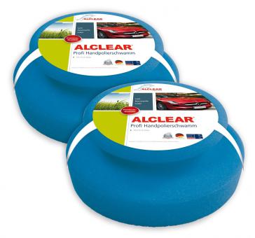 ALCLEAR® 2-er Set Profi HANDPOLIERSCHWAMM blau 13 x 5 cm 5713050M 